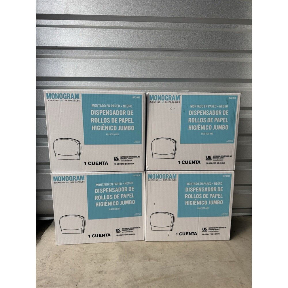 Monogram Commercial Jumbo Roll Bath Tissue Dispenser - Black - Lot Of 4 - New